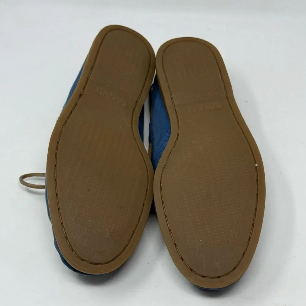 Sperry Top Sider Boat Shoes Mens 11.5 M Blue Canvas Suede 2 Eye Moccasins Preppy